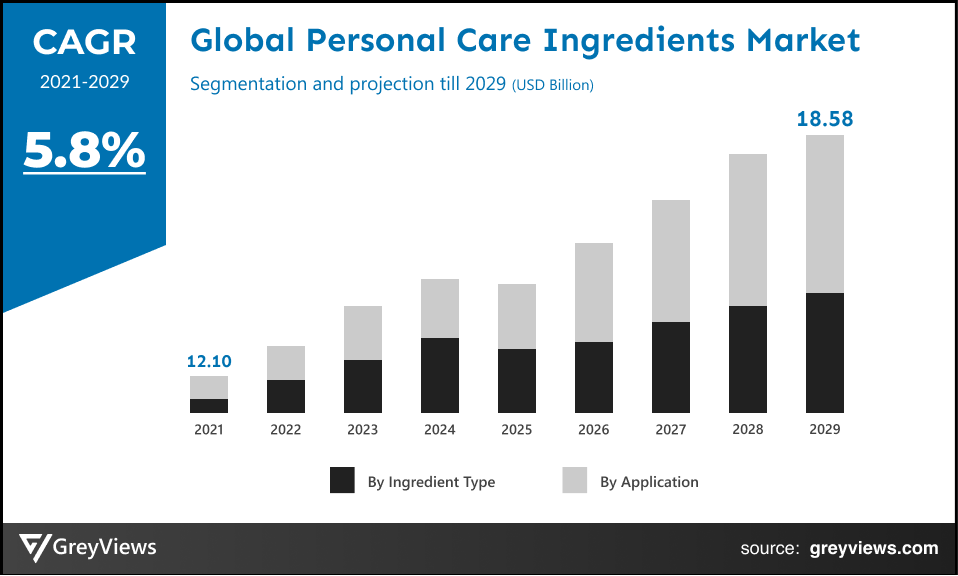 global personal care ingredients market CAGR