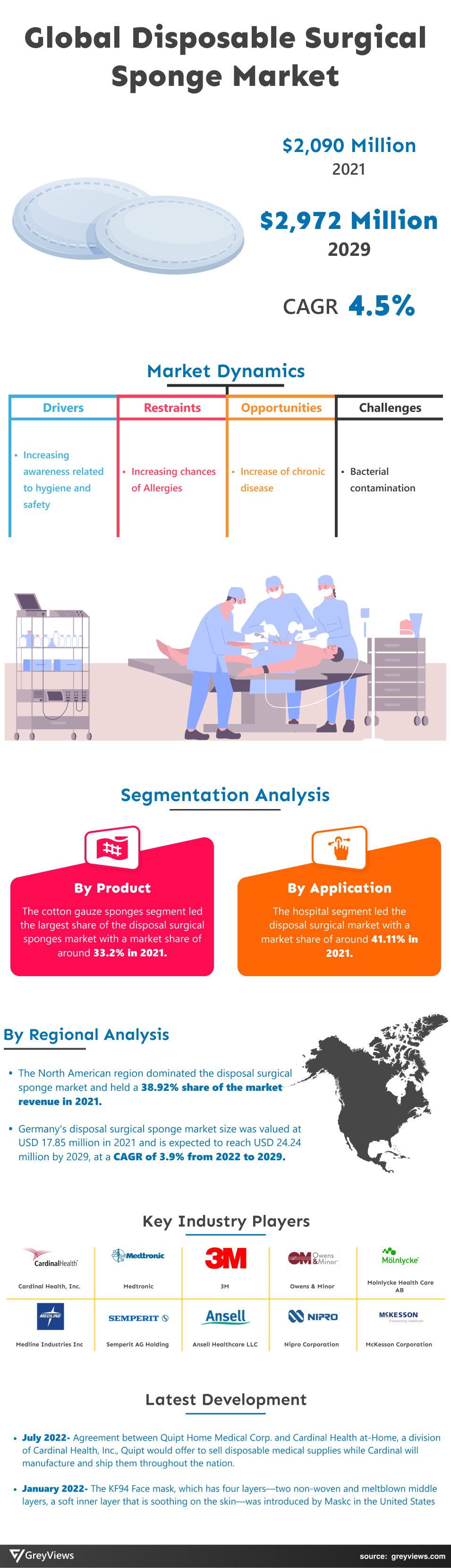 Greyviews Disposal Surgical Sponge Market Infographics