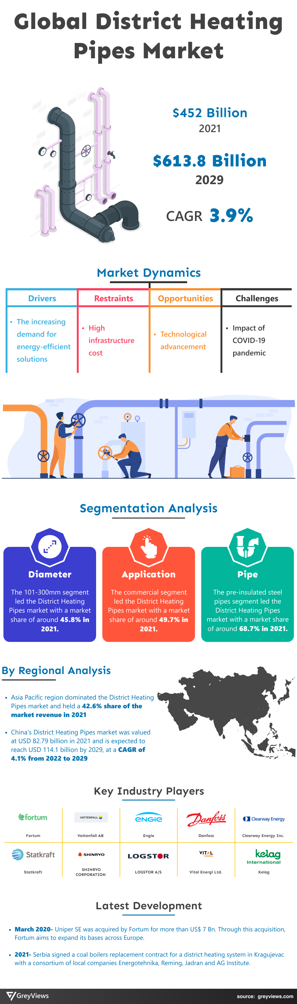 Greyviews District Heating Pipes Market Infographics