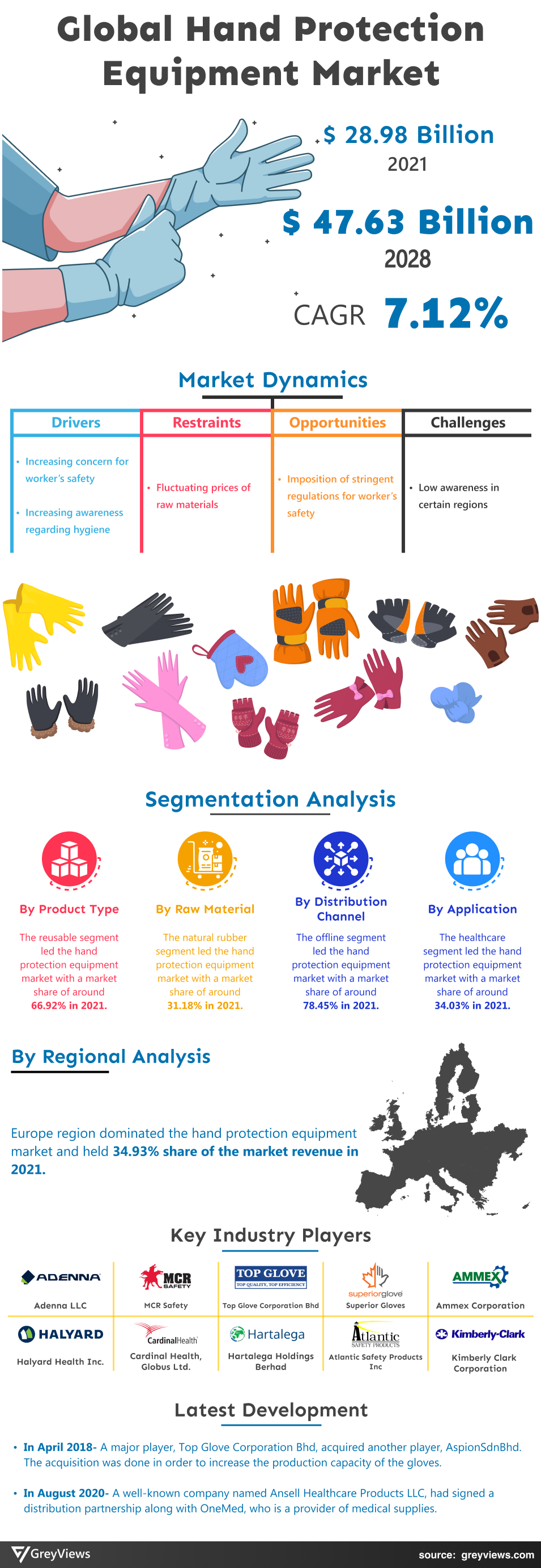 Greyviews Hand Protection Equipment Market Infographic